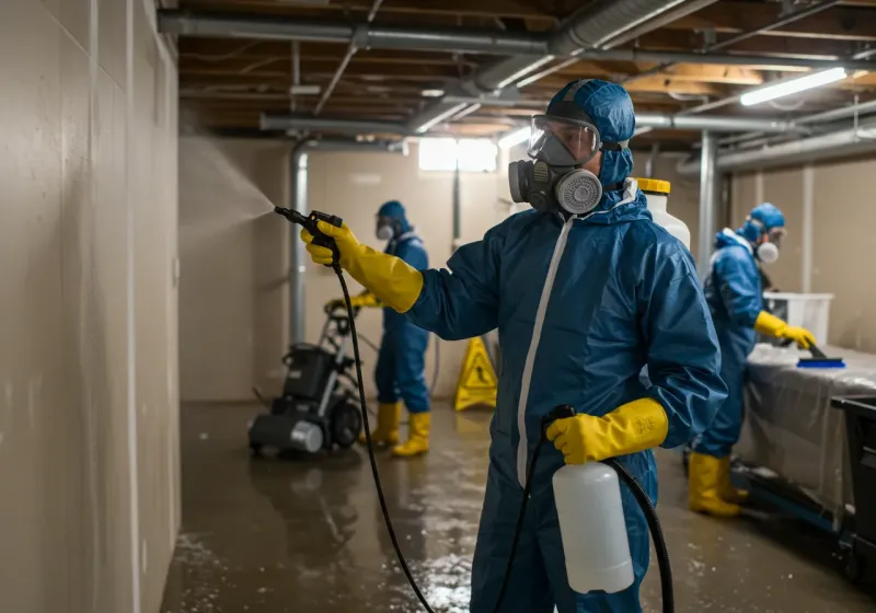 Basement Sanitization and Antimicrobial Treatment process in Clark County, KY
