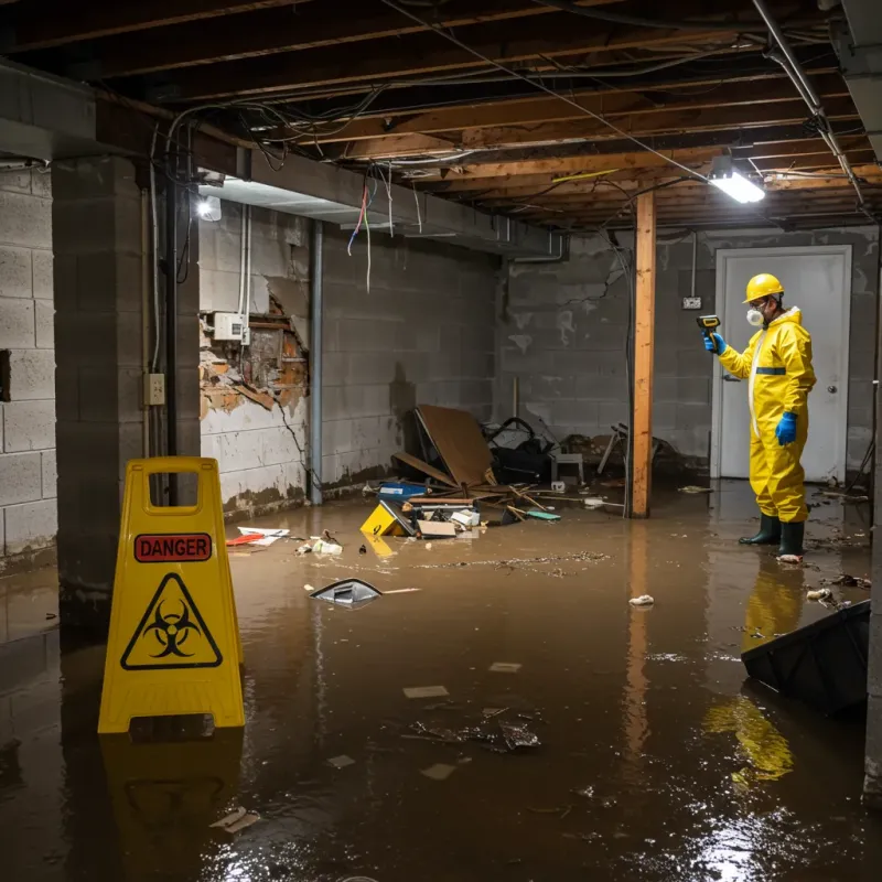 Flooded Basement Electrical Hazard in Clark County, KY Property